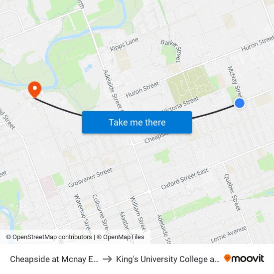 Cheapside at Mcnay Eb - #359 to King's University College at Western map