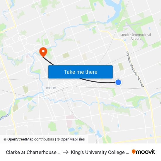 Clarke at Charterhouse Nb - #395 to King's University College at Western map