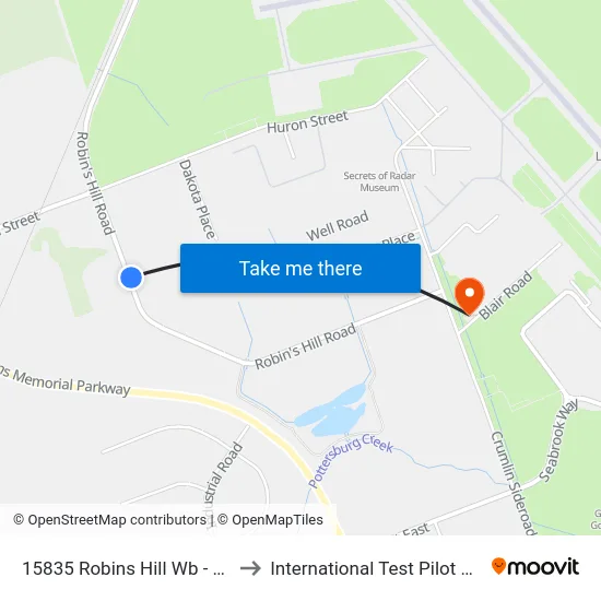 15835 Robins Hill Wb - #2931 to International Test Pilot School map