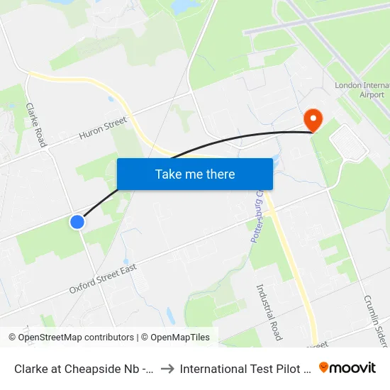 Clarke at Cheapside Nb - #2934 to International Test Pilot School map