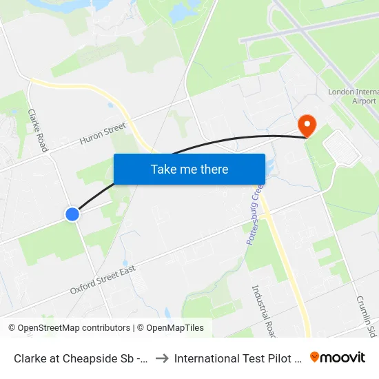 Clarke at Cheapside Sb - #2947 to International Test Pilot School map