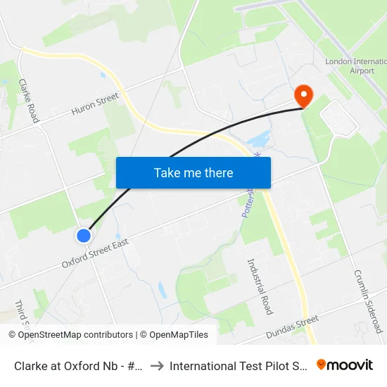 Clarke at Oxford Nb - #2935 to International Test Pilot School map