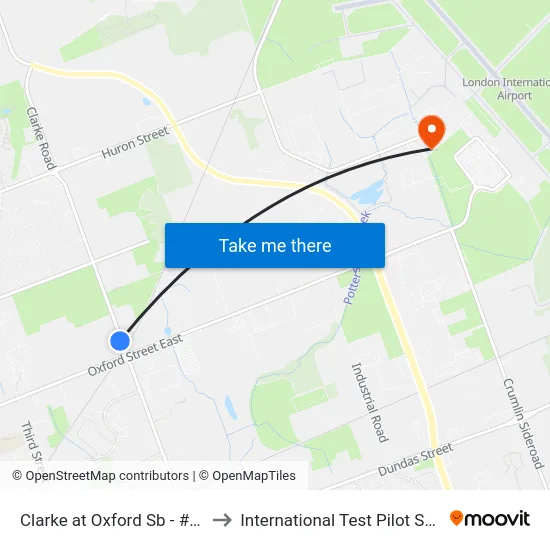 Clarke at Oxford Sb - #2948 to International Test Pilot School map