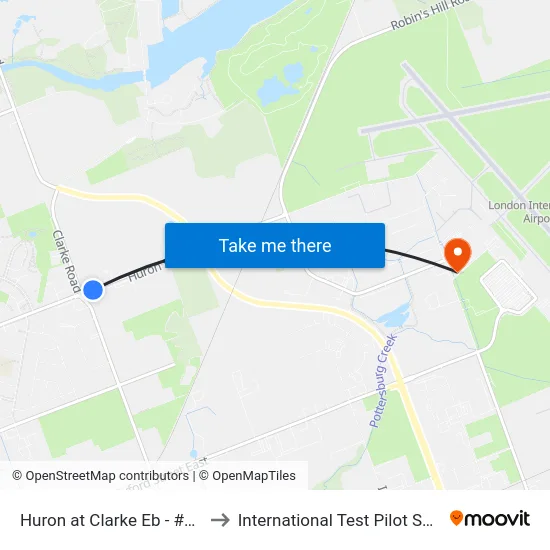 Huron at Clarke Eb - #2937 to International Test Pilot School map