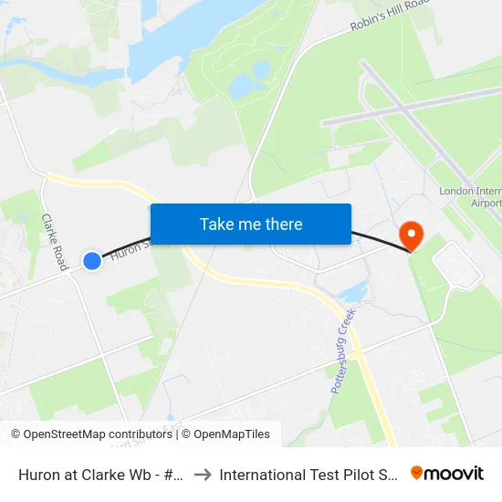 Huron at Clarke Wb - #2938 to International Test Pilot School map