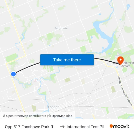 Opp 517 Fanshawe Park Rd Eb - #2979 to International Test Pilot School map