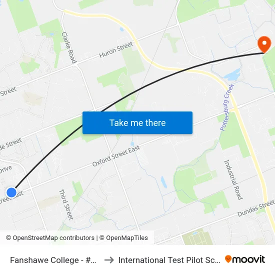 Fanshawe College - #2914 to International Test Pilot School map