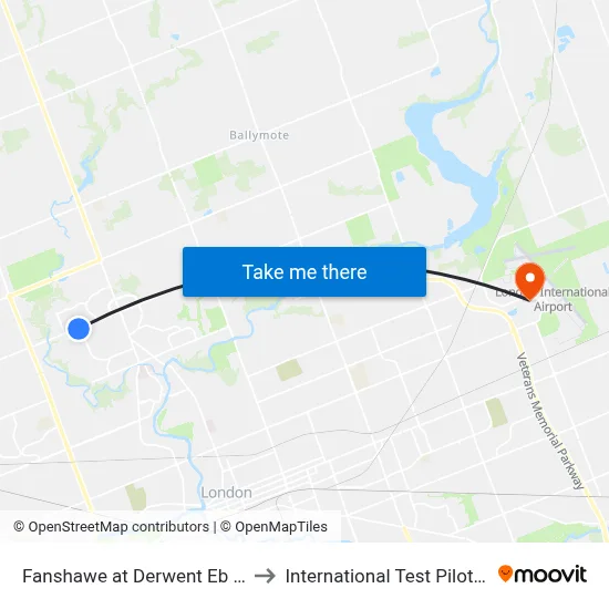 Fanshawe at Derwent Eb - #2227 to International Test Pilot School map