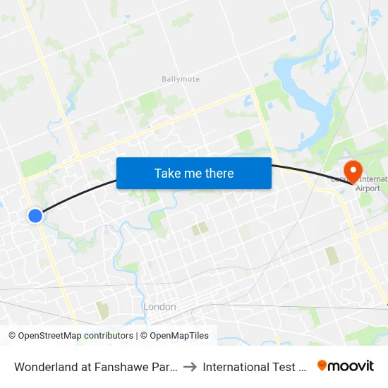 Wonderland at Fanshawe Park Rd Sb - #2983 to International Test Pilot School map