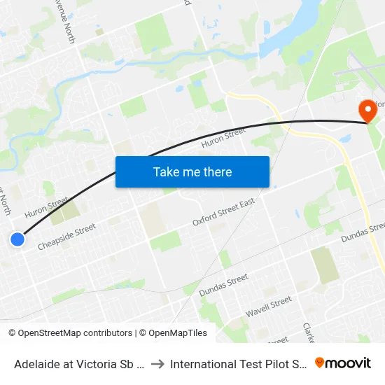 Adelaide at Victoria Sb - #88 to International Test Pilot School map