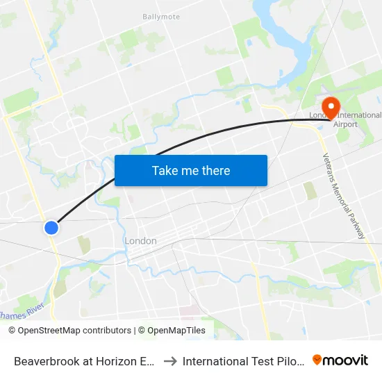 Beaverbrook at Horizon Eb - #2417 to International Test Pilot School map