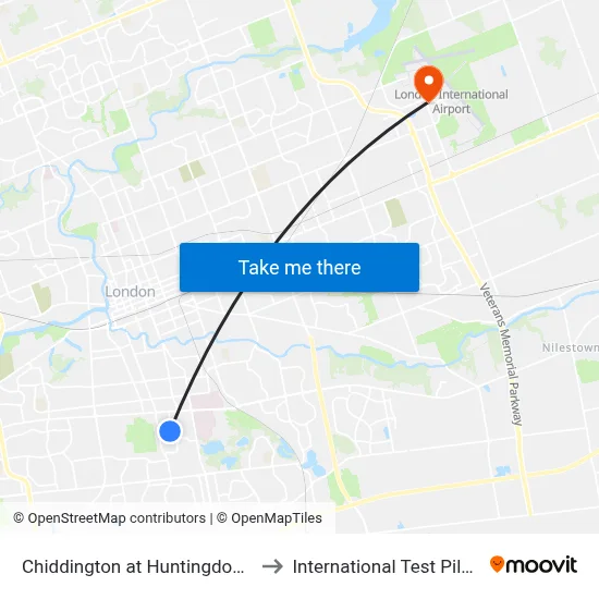 Chiddington at Huntingdon Eb - #385 to International Test Pilot School map