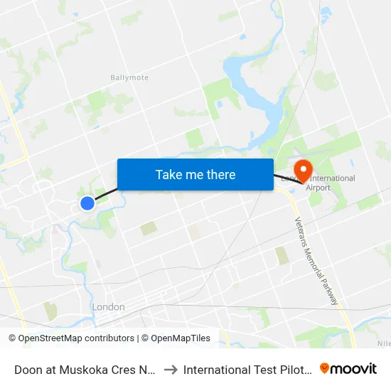 Doon at Muskoka Cres Nb - #521 to International Test Pilot School map