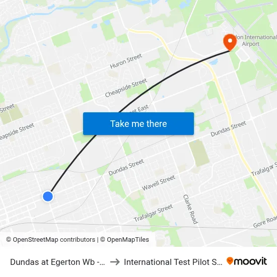 Dundas at Egerton Wb - #561 to International Test Pilot School map