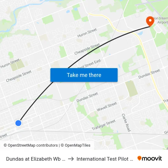 Dundas at Elizabeth Wb - #564 to International Test Pilot School map