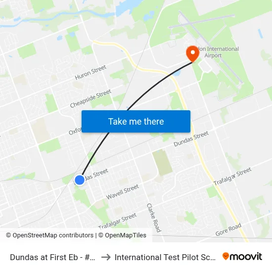 Dundas at First Eb - #566 to International Test Pilot School map