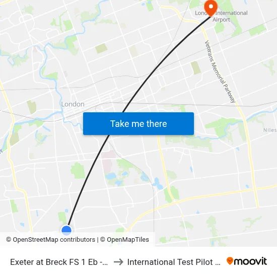 Exeter at Breck FS 1 Eb - #2822 to International Test Pilot School map