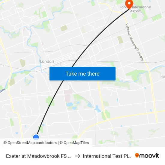 Exeter at Meadowbrook FS 2 Eb - #2826 to International Test Pilot School map