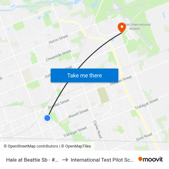 Hale at Beattie Sb - #828 to International Test Pilot School map
