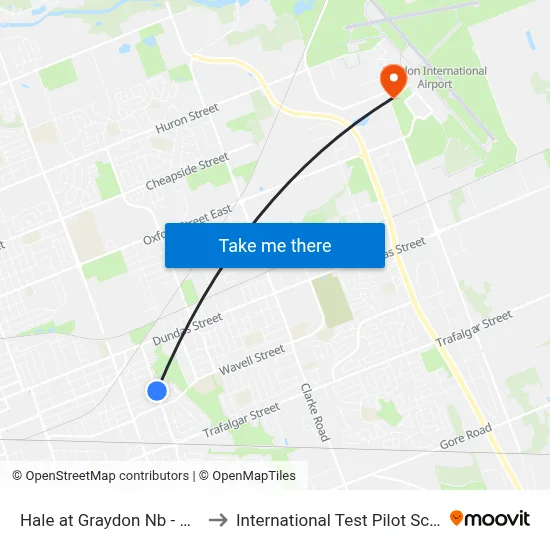 Hale at Graydon Nb - #836 to International Test Pilot School map