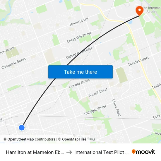 Hamilton at Mamelon Eb - #865 to International Test Pilot School map