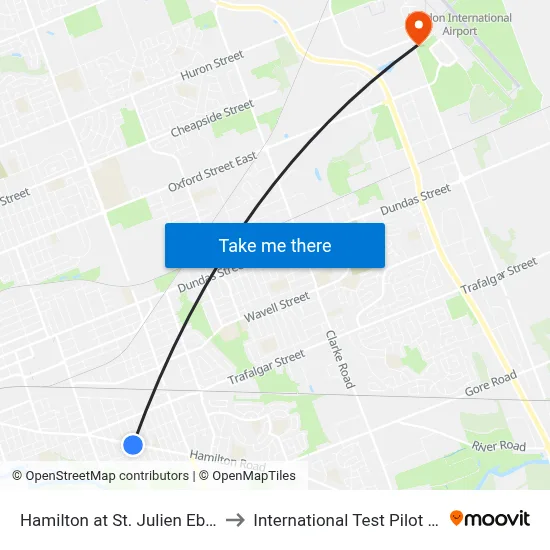 Hamilton at St. Julien Eb - #883 to International Test Pilot School map