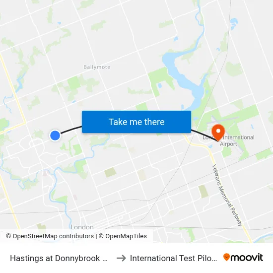 Hastings at Donnybrook Nb - #891 to International Test Pilot School map