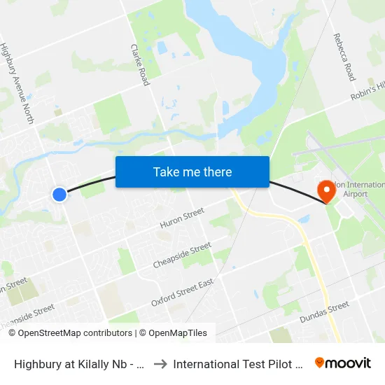 Highbury at Kilally Nb - #2234 to International Test Pilot School map
