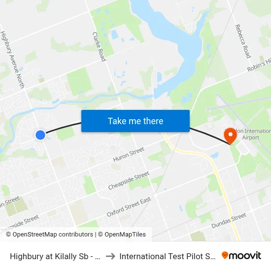 Highbury at Kilally Sb - #915 to International Test Pilot School map