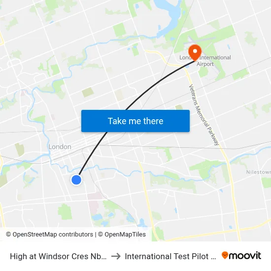 High at Windsor Cres Nb - #941 to International Test Pilot School map
