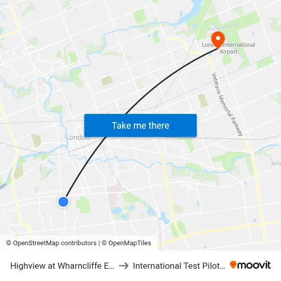 Highview at Wharncliffe Eb - #949 to International Test Pilot School map