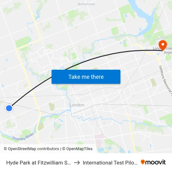 Hyde Park at Fitzwilliam Sb - #2396 to International Test Pilot School map