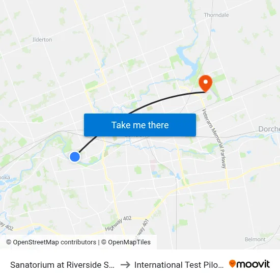 Sanatorium at Riverside Sb - #1632 to International Test Pilot School map
