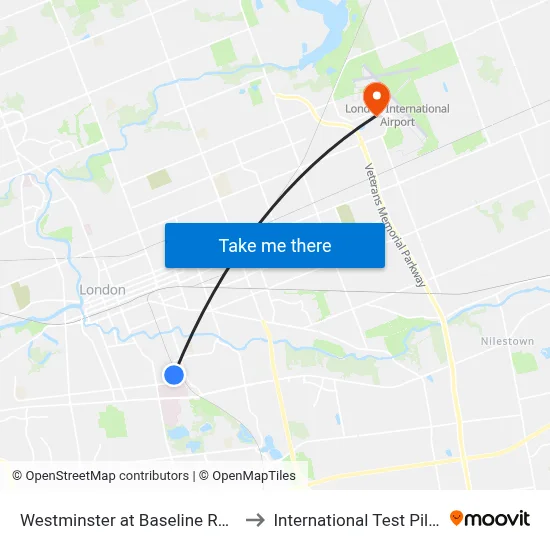 Westminster at Baseline Rd Sb - #1986 to International Test Pilot School map