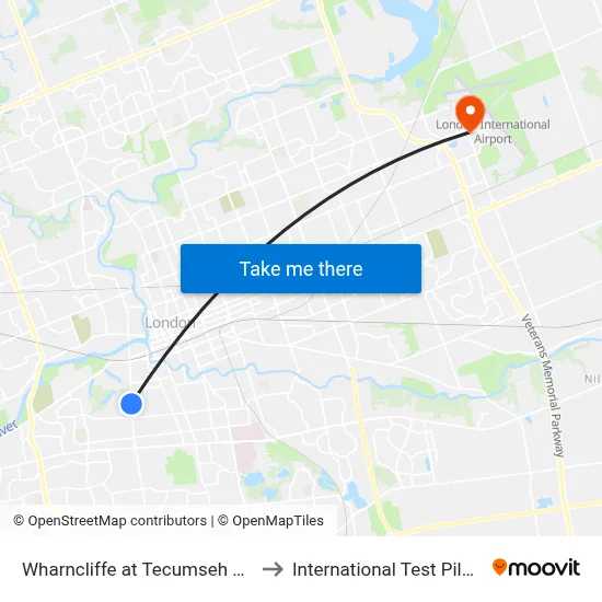 Wharncliffe at Tecumseh Sb - #2055 to International Test Pilot School map