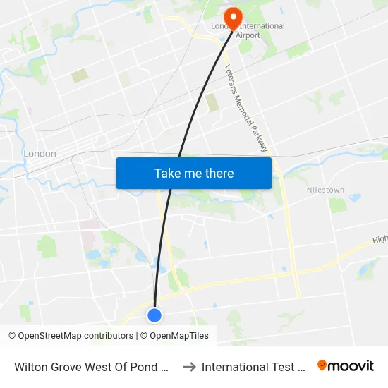 Wilton Grove West Of Pond Mills Wb - #2299 to International Test Pilot School map