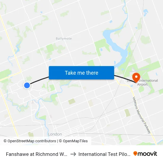 Fanshawe at Richmond Wb - #2832 to International Test Pilot School map
