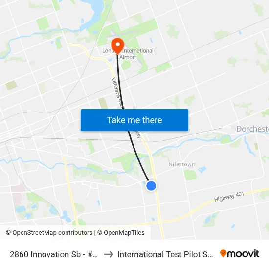 2860 Innovation Sb - #2951 to International Test Pilot School map
