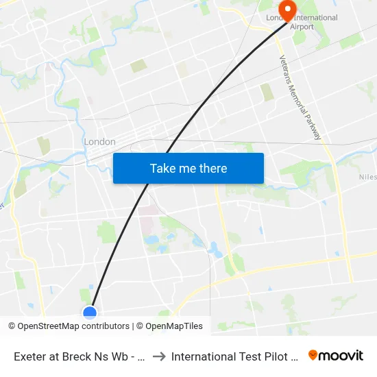 Exeter at Breck Ns Wb - #2821 to International Test Pilot School map