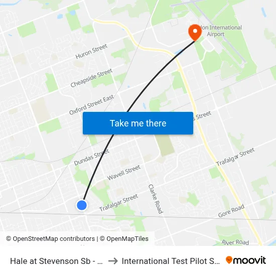 Hale at Stevenson Sb - #840 to International Test Pilot School map