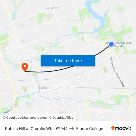 Robins Hill at Crumlin Wb - #2944 to Elborn College map