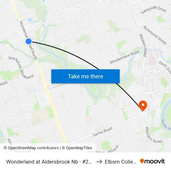 Wonderland at Aldersbrook Nb - #2980 to Elborn College map