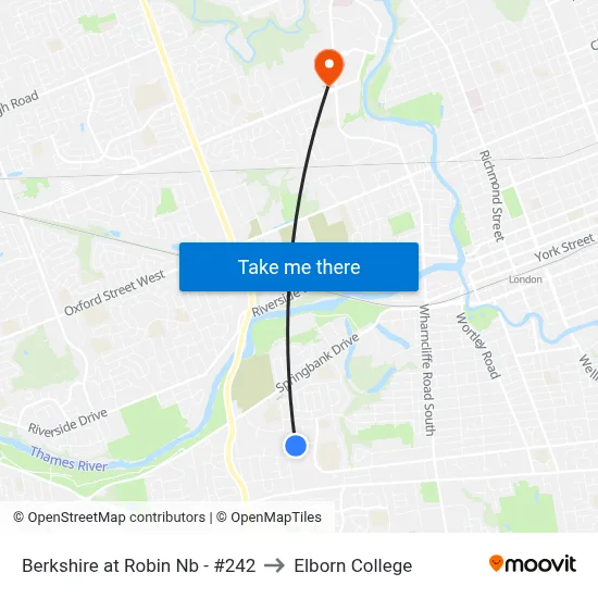 Berkshire at Robin Nb - #242 to Elborn College map