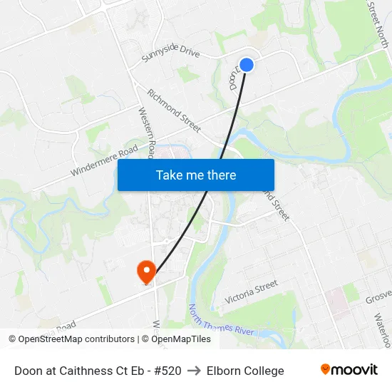 Doon at Caithness Ct Eb - #520 to Elborn College map