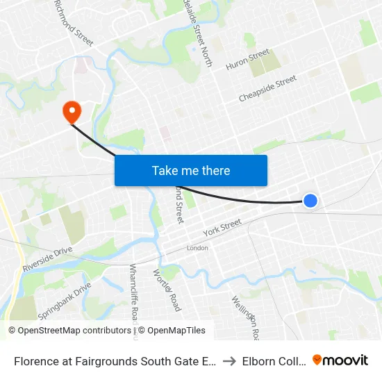 Florence at Fairgrounds South Gate Eb - #740 to Elborn College map