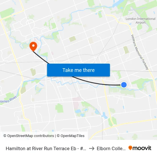 Hamilton at River Run Terrace Eb - #878 to Elborn College map