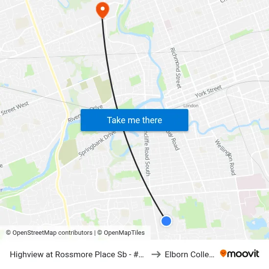 Highview at Rossmore Place Sb - #948 to Elborn College map
