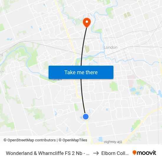 Wonderland & Wharncliffe FS 2 Nb - #2610 to Elborn College map