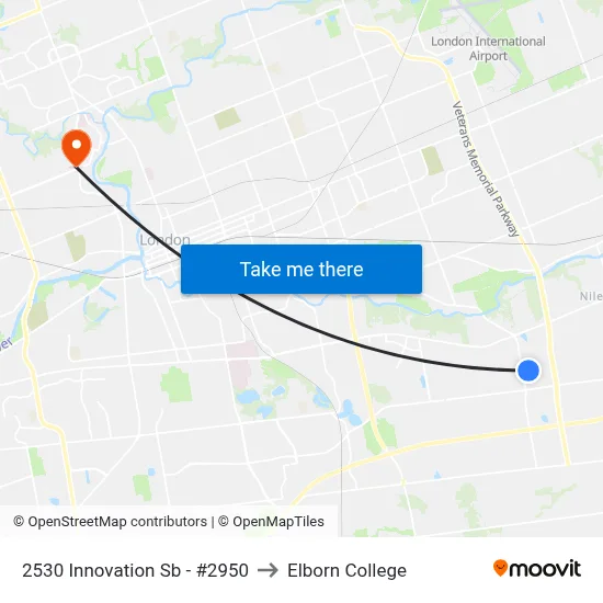 2530 Innovation Sb - #2950 to Elborn College map