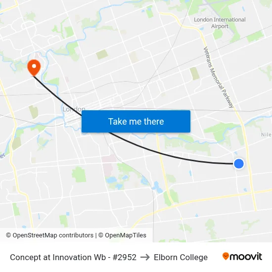 Concept at Innovation Wb - #2952 to Elborn College map